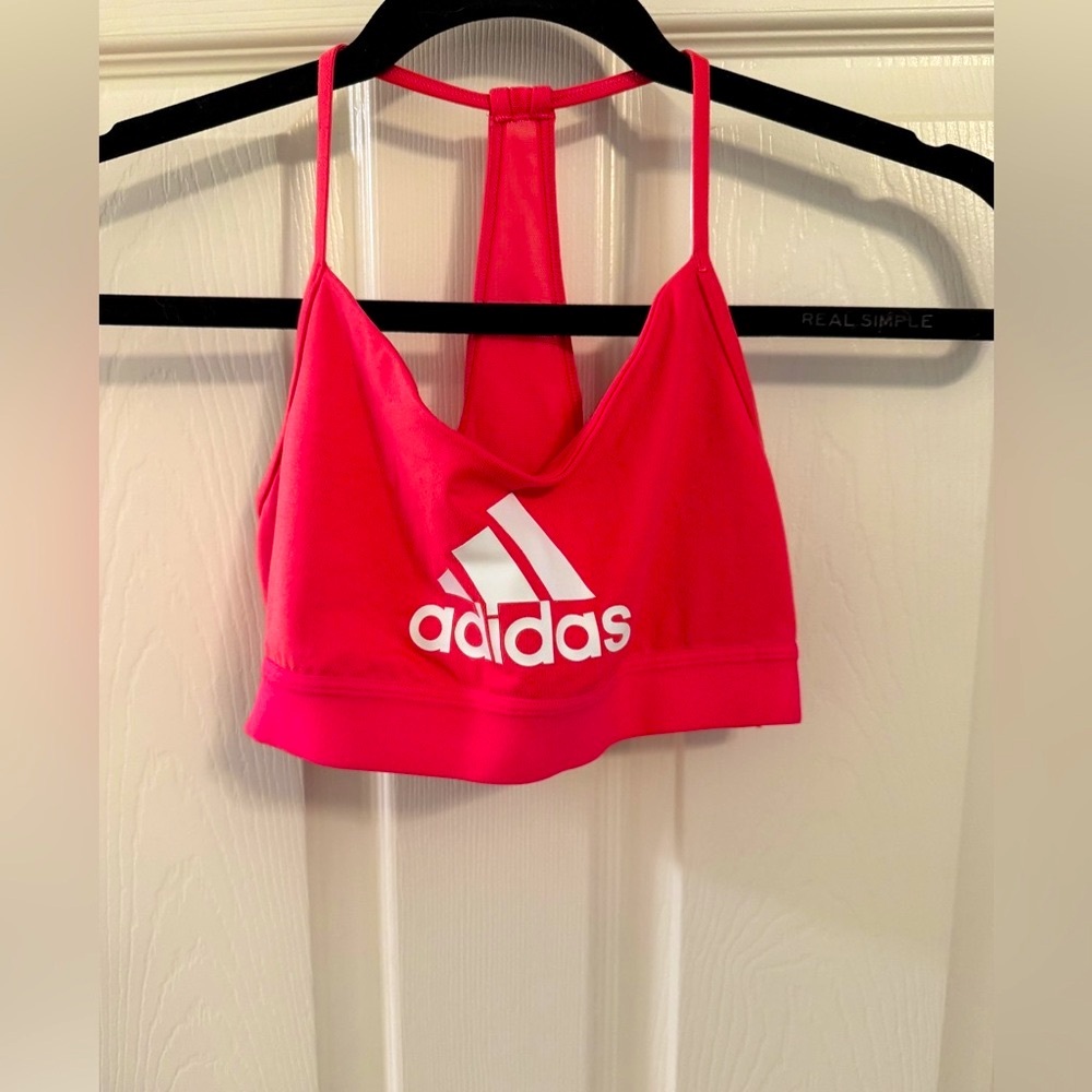 Adidas Neon Pink Sports Bra XS